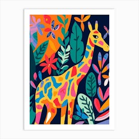 Giraffe In The Jungle Art Print