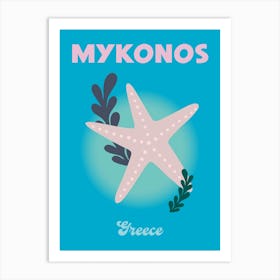 Mykonos Greece Travel Print Art Print
