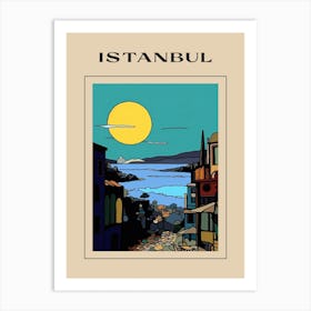 Minimal Design Style Of Istanbul, Turkey  3 Poster Art Print