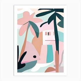 Cayman Islands Muted Pastel Tropical Destination Art Print