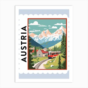 Austria 3 Travel Stamp Poster Art Print