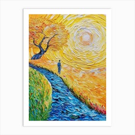 Sunset Walk 1 Art Print