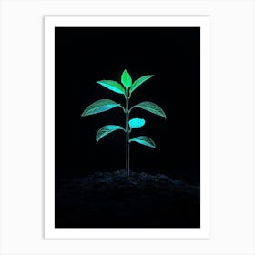 Glow In The Dark Plant Art Print