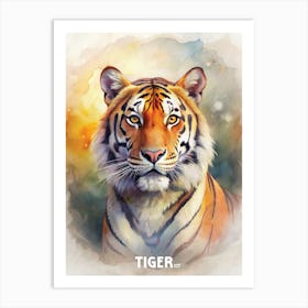 Tiger Watercolor Painting Art Print