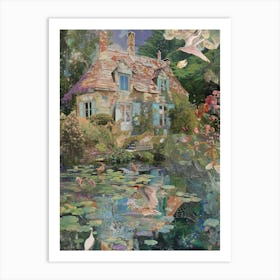 Fairytale Pond Scrapbook Collage 7 Art Print