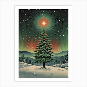 Northern Christmas Tree no1 Art Print