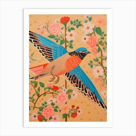 Maximalist Bird Painting Barn Swallow 3 Art Print