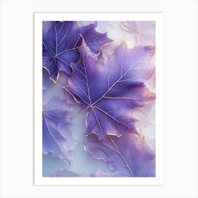 Purple Autumn Leaves 1 Art Print