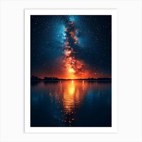 Milky Over Lake 12 Art Print