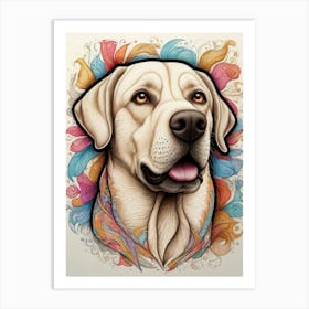 Fantasy Labrador Retriever Art with Whimsical Details Poster