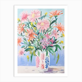 Flower Painting Fauvist Style Bee Balm 1 Art Print