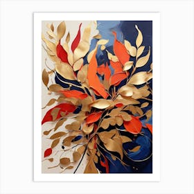 Golden Leaves Art Print