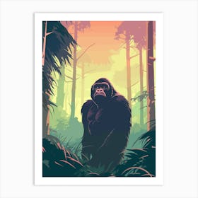 Gorilla In The Jungle Art Print