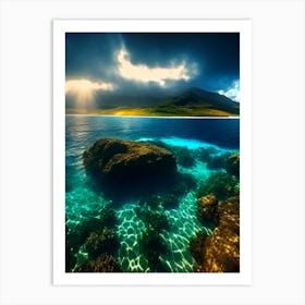 Azure Sea Art Print