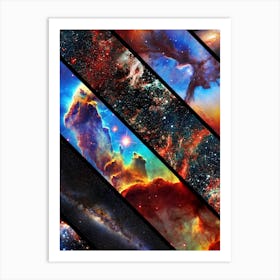 Space collage: nebula mashups — space poster Art Print