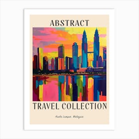 Abstract Travel Collection Poster Kuala Lumpur Malaysia 2 Art Print