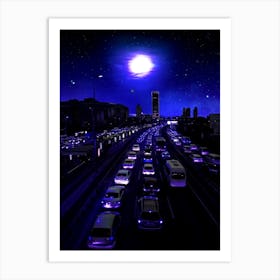 Neon Traffic  Art Print