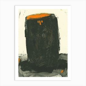 'Black And Orange' 1 Art Print