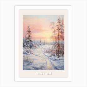 Dreamy Winter Painting Poster Rovaniemi Finland 4 Art Print