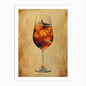 Aperol Spritz Orange 29 Art Print