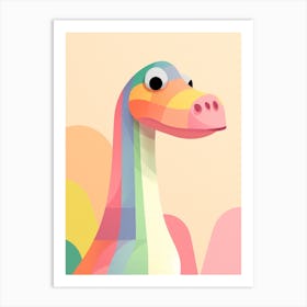 Colourful Dinosaur Argentinosaurus 1 Art Print