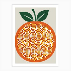 Orange Mosaic 12 Art Print