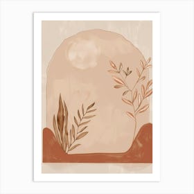 Moon And Plants Art Print