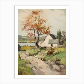Cottage In The Countryside Painting 14 Art Print