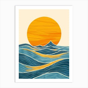 Sunset Over The Ocean 48 Art Print