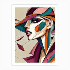 Abstract Portrait Of A Woman 3 Art Print