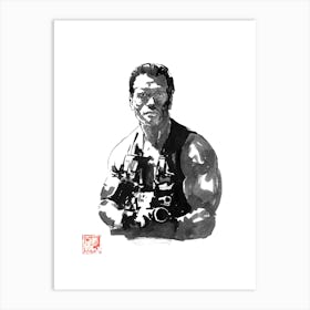 Schwarzy In Predator Art Print