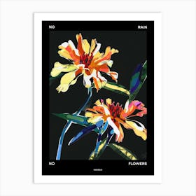 No Rain No Flowers Poster Marigold 3 Art Print