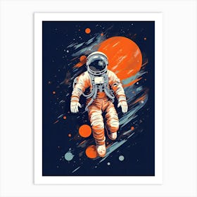 Starlit Dreams: Astronaut in Orbit Art Print