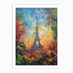 Eiffel Tower Paris France Monet Style 8 Art Print
