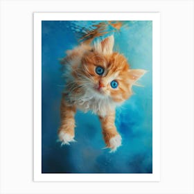 Kitty Underwater Art Print