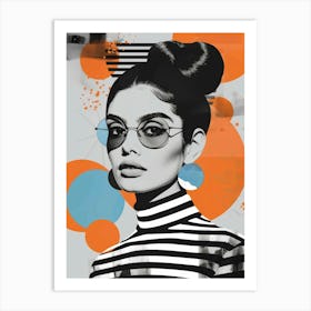 Girl In Glasses 1 Art Print