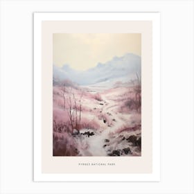 Dreamy Winter National Park Poster  Pyrnes National Park France 3 Art Print