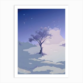 Tree In The Snow 3 Art Print