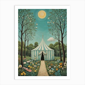 Circus Tent In The Woods Art Print