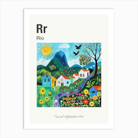 Kids Travel Alphabet  Rio 4 Art Print