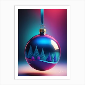 Abstract Christmas Ball Art Print