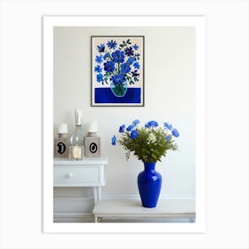 Blue Flowers 2 Art Print