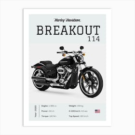 Harley Davidson Breakout 114 Art Print