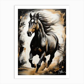 Horse Running Art Print