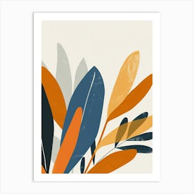 Abstract Leaves Canvas Print 1 Art Print