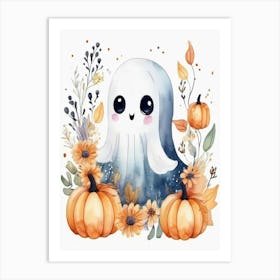 Ghost Watercolor Art Print