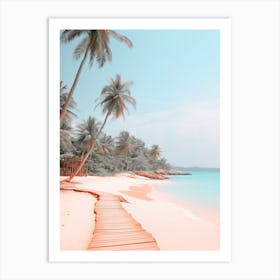 Koh Kood Beach Thailand Turquoise And Pink Tones 1 Art Print