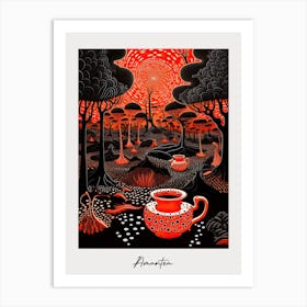 Poster Of Amantea, Italy, Illustration In The Style Of Pop Art 4 Art Print