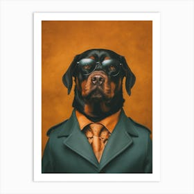 A Rottweiller Dog 8 Art Print