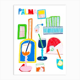 Drinks in the sun in Palma Art Print